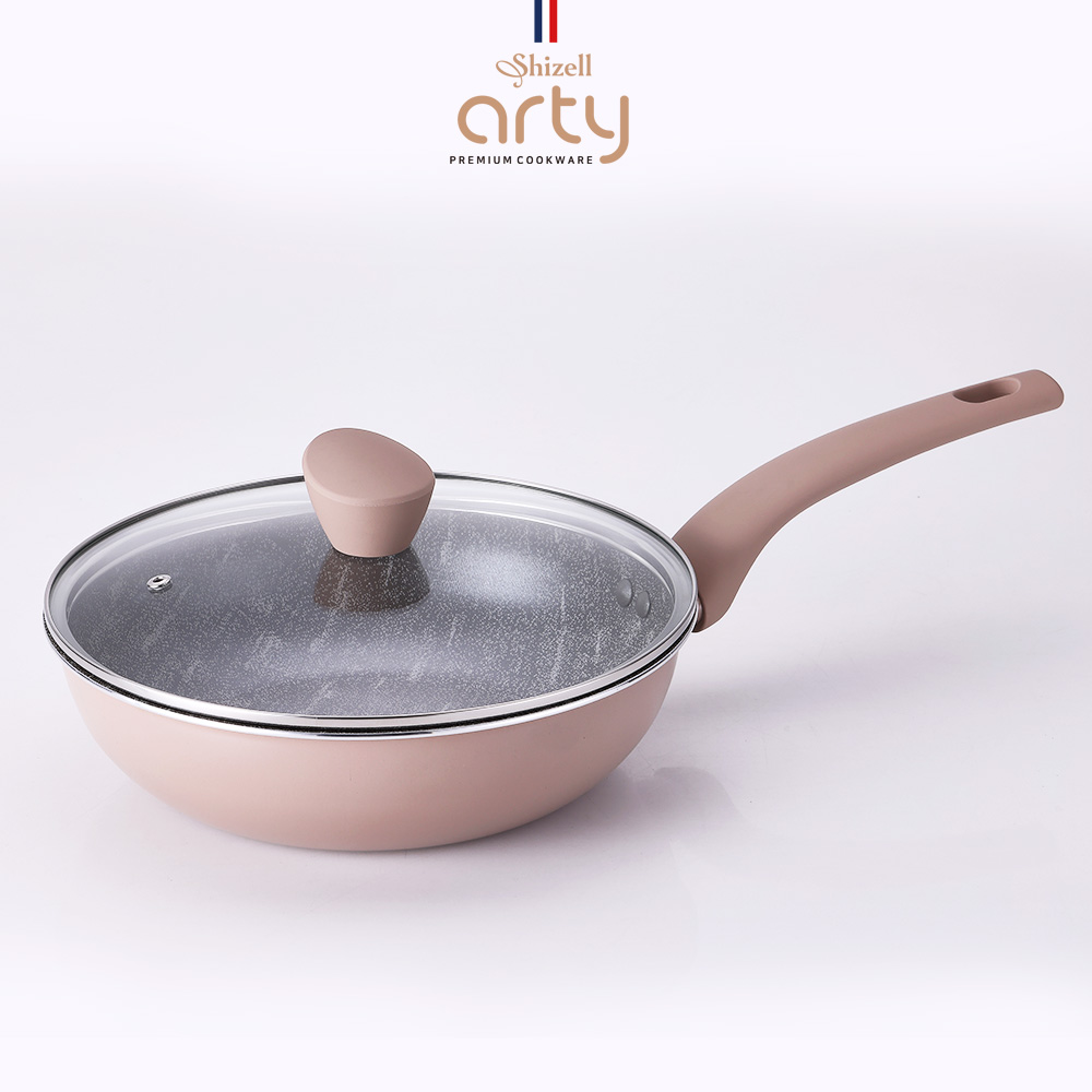 [쉬젤] 아티 패턴그라니 IH 궁중팬 28cm+유리커버