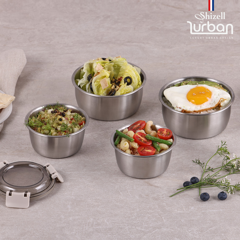 쉬젤 러반 슈퍼클린찬통 원형4종세트 350ml 2EA 600ml 2EA