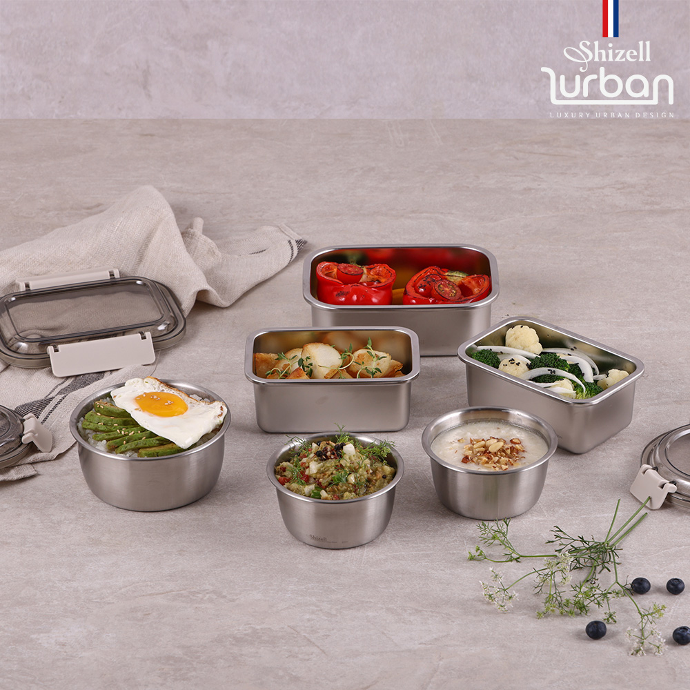 쉬젤 러반 슈퍼클린찬통 혼합6종세트 원형3종 직사각3종