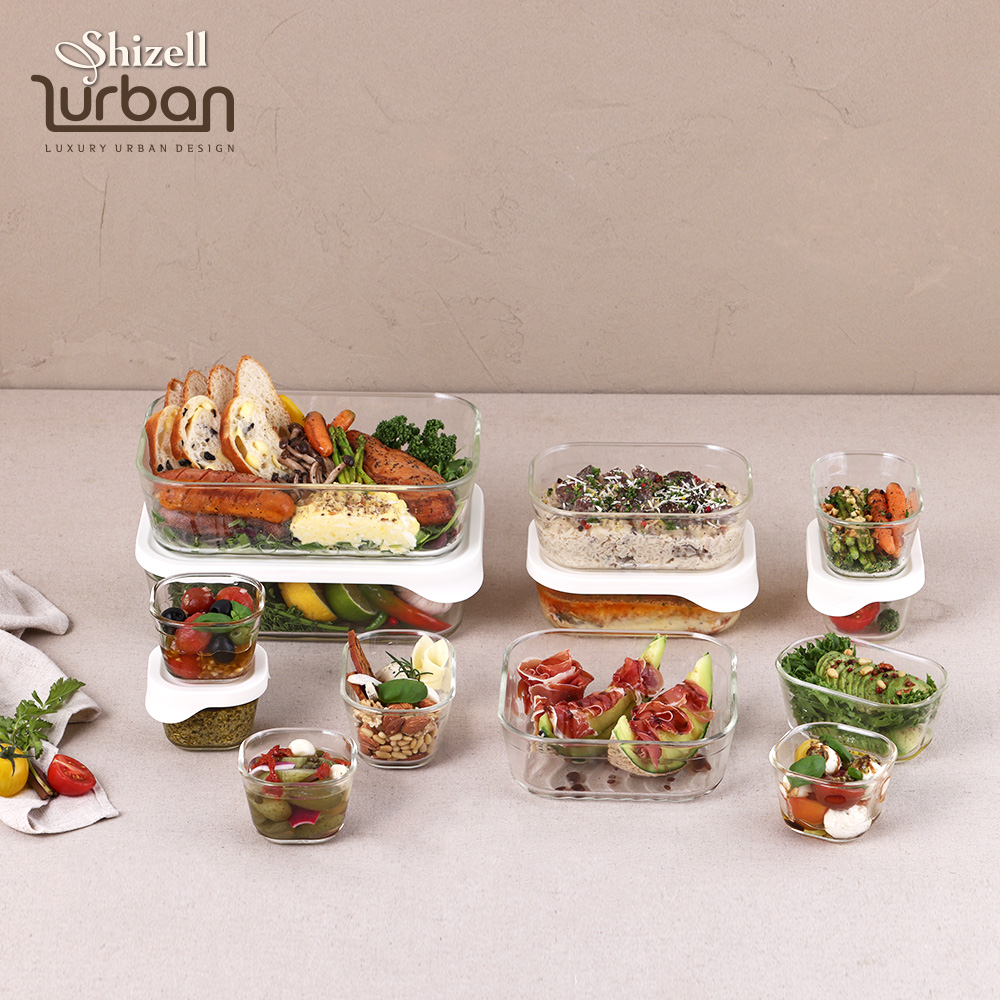 [쉬젤] 러반 오븐 내열글라스 밧드혼합12종 (직2500ml*1+930ml*2+370ml*4)+(정1320ml*1+220ml*4)